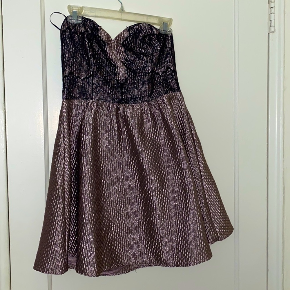 NWT ASTR purple strapless dress size: L